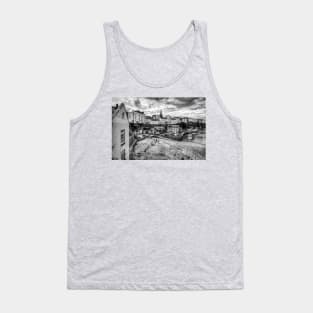 Tenby North Beach Black And White Tank Top